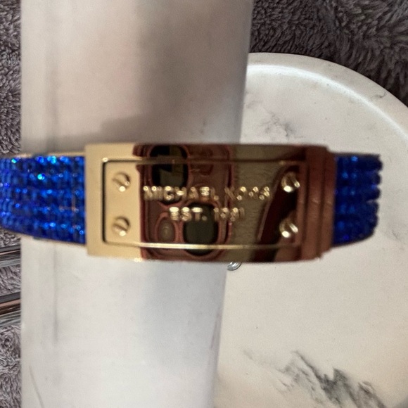 Michael Kors bracelet, vibrant blue stones, hinged clasp - Picture 2 of 8